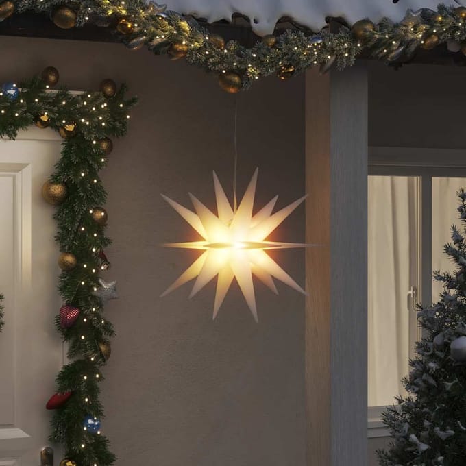 vidaXL - Kerstlamp - met - LED - inklapbaar - 57 - cm - wit