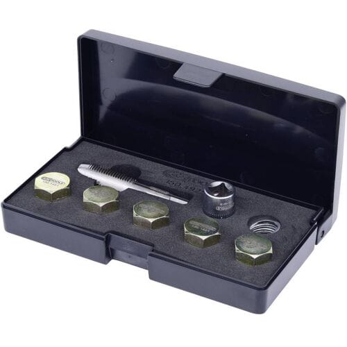KS Tools 150.4925 Olieaftapschroef-schroefdraadreparatieset, 12-delig M15 x 1,5