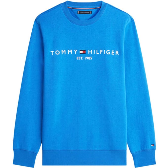 Tommy Hilfiger Tommy Logo Sweatshirt Blue Orbit Größe: XS | Pullover Outlet | Herren | Blau