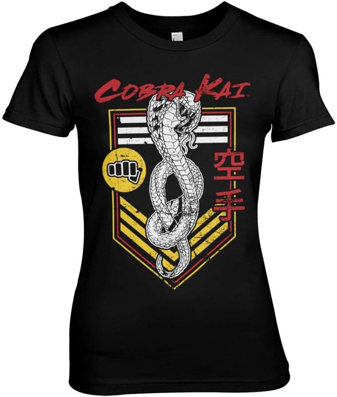 Cobra Kai Punch Patch Girly Tee dames-T-shirt zwart