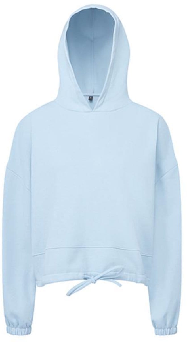 TriDri - Cropped Oversized Dames Hoodie - Sky Blue maat L/XL