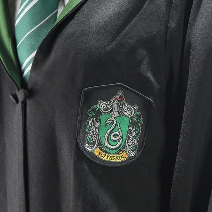 Harry Potter - Slytherin Wizard Robe / Zwaderich tovenaar kostuum (M)