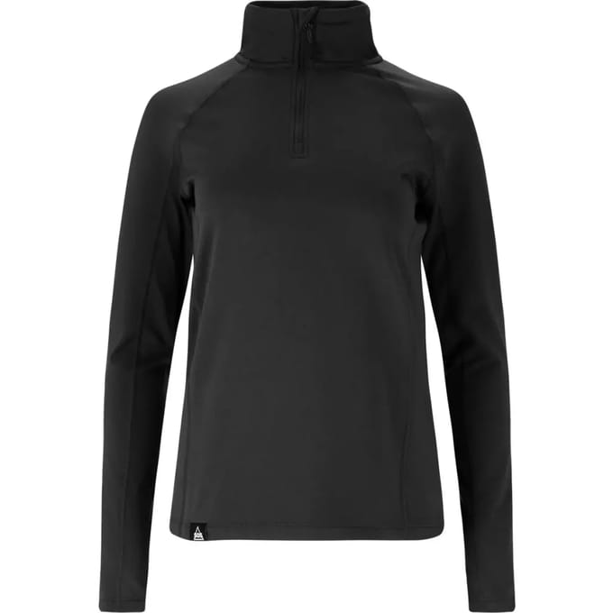 Dunne lange mouw onderhemd half-zip vrouw SOS Jasna