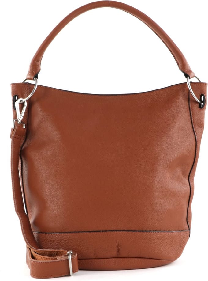 FREDsBRUDER Leren Shopper Schoudertas Olivia Hobo Golden Brown Bruine