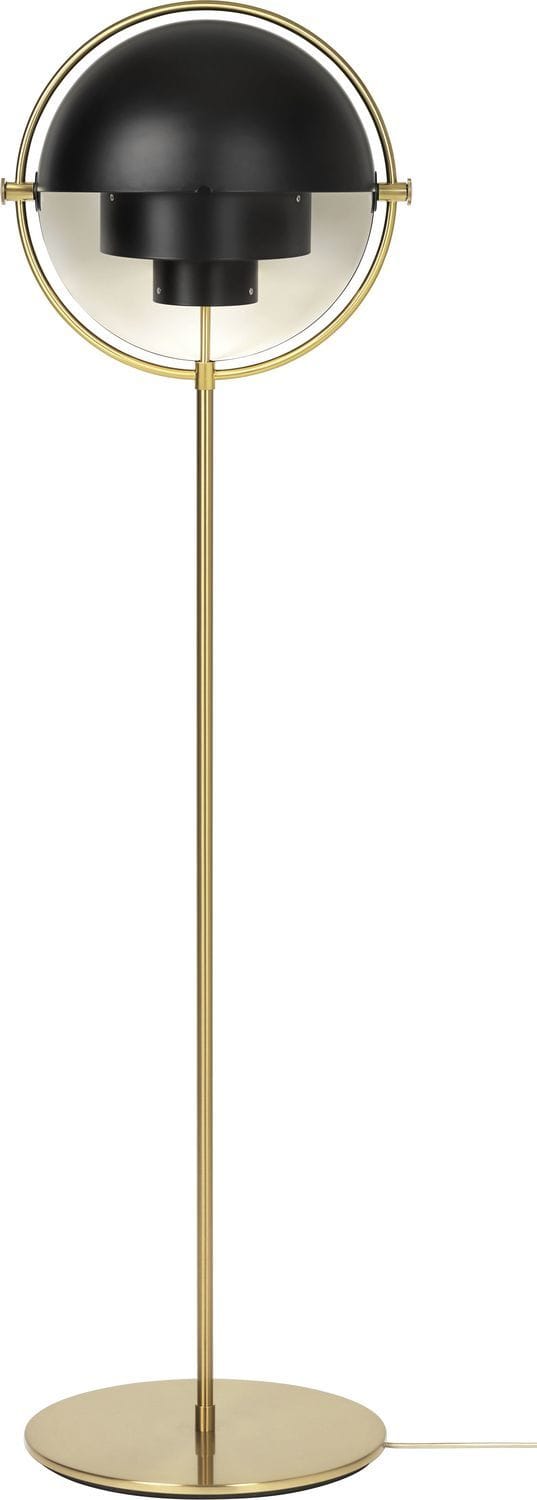 Gubi vloerlamp Multi-Lite, hoogte 148 cm, messing/zwart