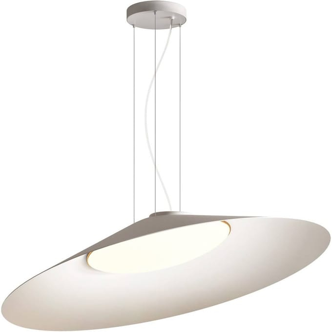kdln LED hanglamp Kate, wit, 3.000 K, Ø 90 cm, metaal