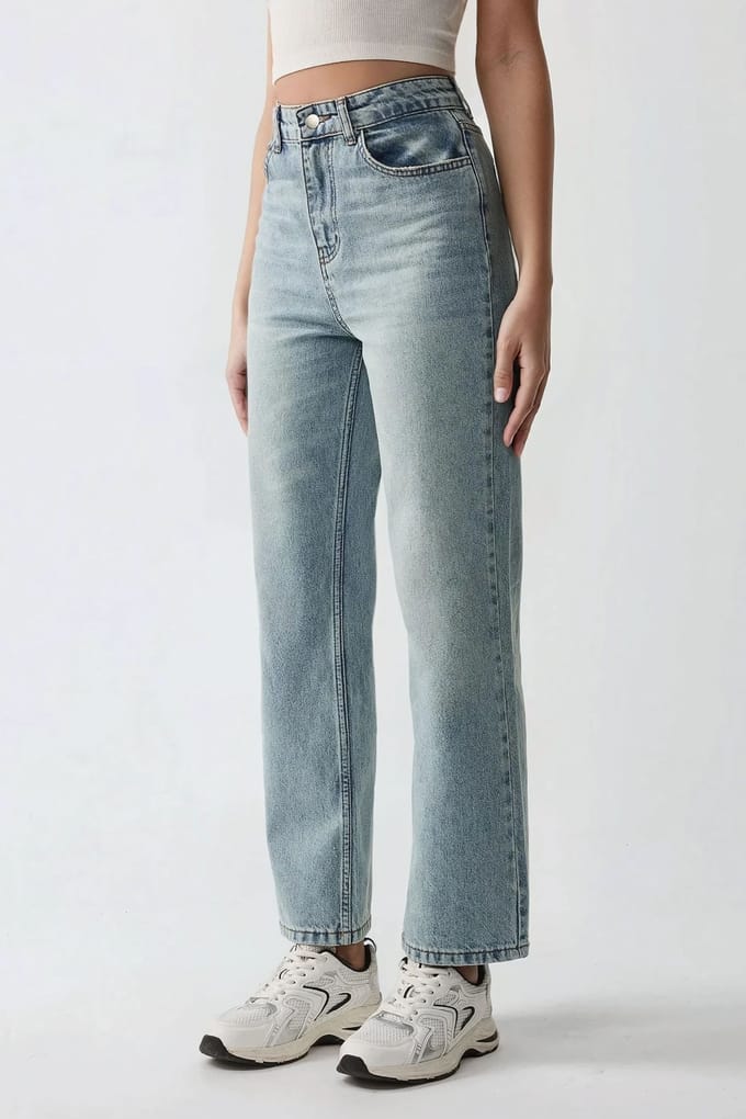Rechtdoorgankelijke Denim Jeans
