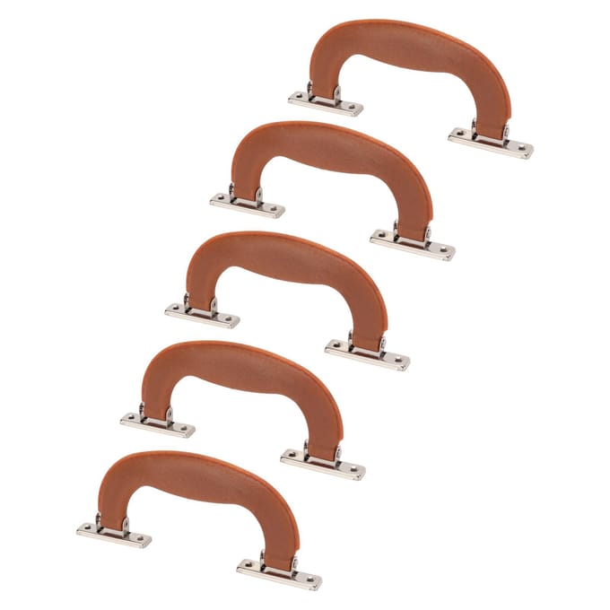 5 Pièces Poignées de Bagage Style Vintage Plastique Robuste Durable Design Ergonomique Large Application brown