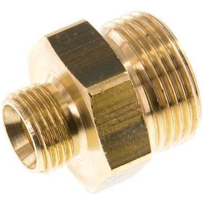 G 1'' x G 1/2'' Messing Borstnippel 16 Bar