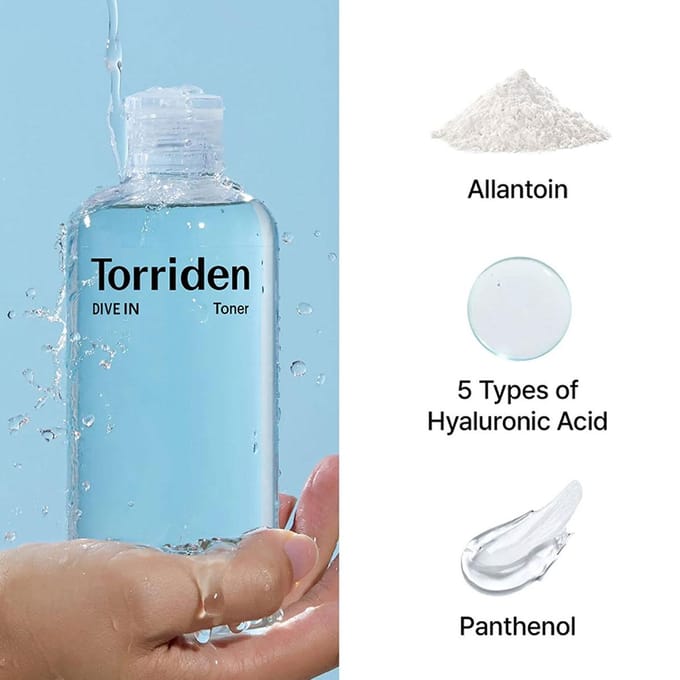 Torriden Dive In Laag Moleculair Hyaluronzuur Toner 300ml beige