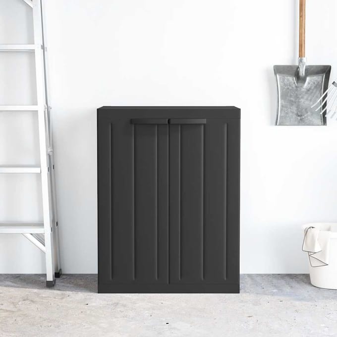 vidaXL - Tuinkast - 65x37x85 - cm - polypropeen - zwart