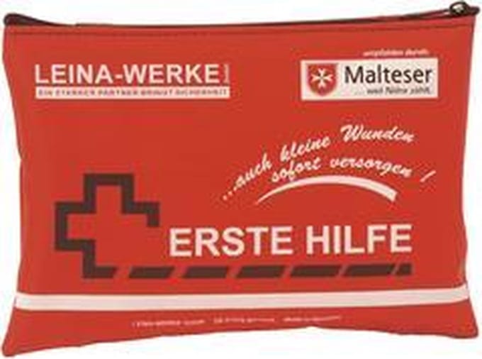 LEINA Mobiele eerste hulp set, 24 stuks, nylon, rood