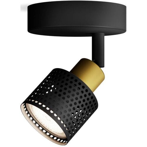 Philips Niall Spot - Wandspot - Zwart met goud design - GU10 LED fitting