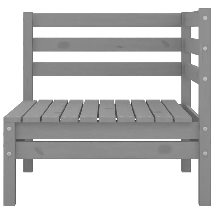 vidaXL - 4-delige - Loungeset - massief - grenenhout - grijs