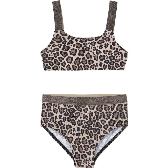 NAME IT NKFZERIA BIKINI Meisjes Bikini - Brown Lentil - Maat 110/116