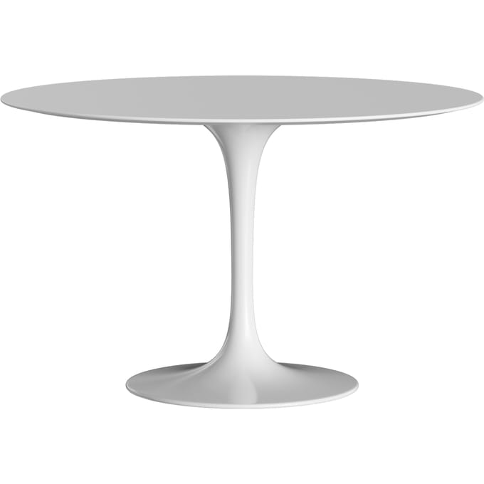 Knoll International - Saarinen Eettafel - rond - wit - Laminaat wit - Ø 120 cm