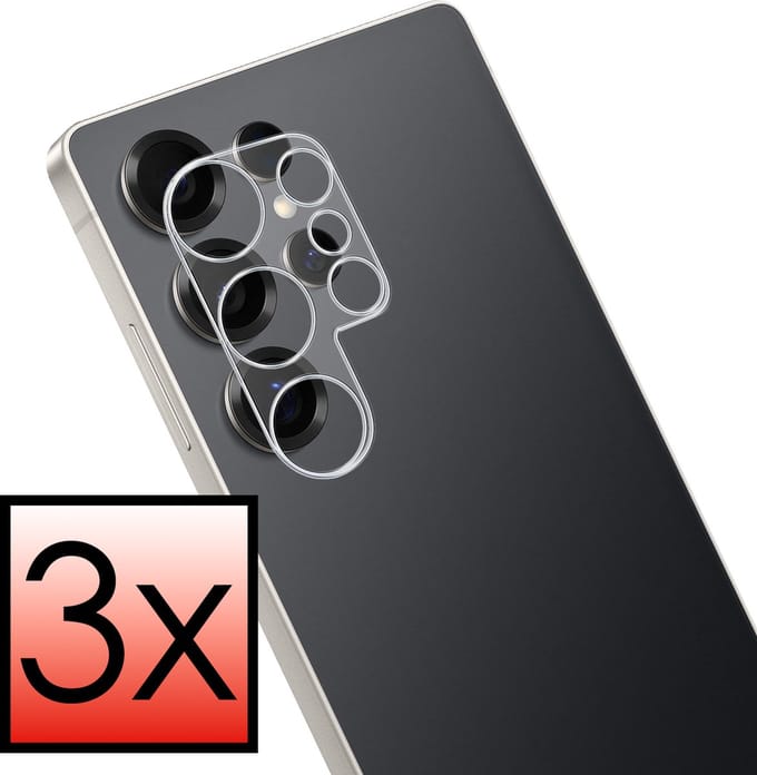 Camera Lens Protector - 3 Stuks - Geschikt voor Samsung Galaxy S25 Ultra - Camera Screenprotector - Beschermglas - Gehard Glas - Tempered Glass - Screen Protector