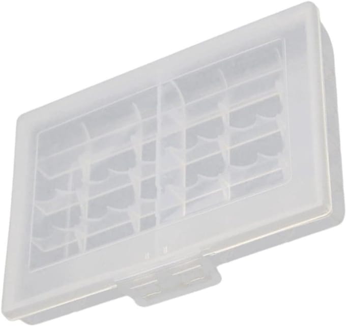 Batterij Opbergdoos - Batterijhouder Organizer - Batterijen Sorteren - Transparant PP Plastic - 10 AA/AAA - Transparant