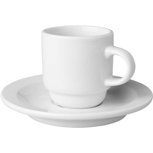 GGM Gastro (24 stuks) Budgetline - Kop en schotel Mammoet - 14cl - Wit wit