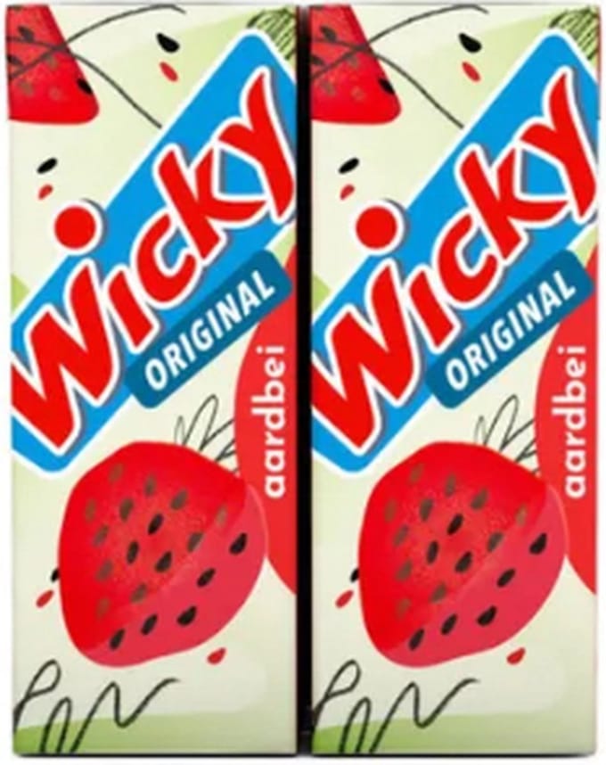 Wicky drink aardbei pakje 20 cl (3Ã—10-pack)