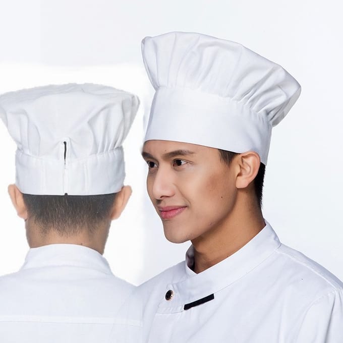witte koksmut - chefkok muts - BBQ Master – Hobbykok – Verkleedaccessoire - koken - muts -LOUZIR