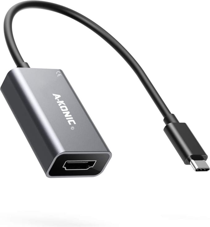 Usb C Naar HDMI Adapter | USB-C HUB 4K | Type-c to HDMI converter |Thunderbolt 3 | Compatible Apple Macbook | Chromebook | IMAC | Surface | XPS | Dell | Lenovo | Samsung | HP |Spacegrey | A-KONIC©