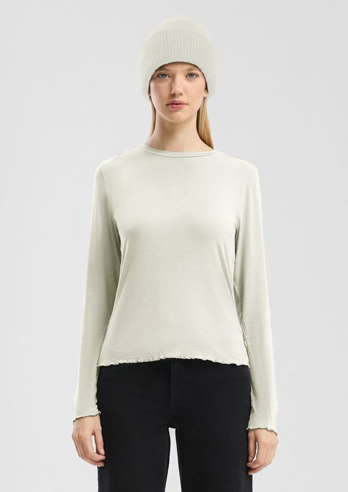 fitted long sleeve t-shirt voor dames QS