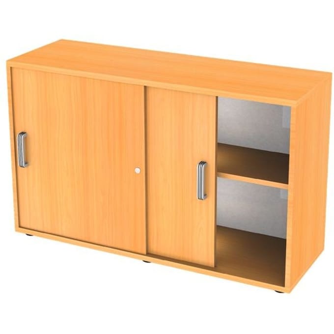 BETA 1752S | Schuifdeurkast | 2 OH - Beuken Greeplijst kunststof