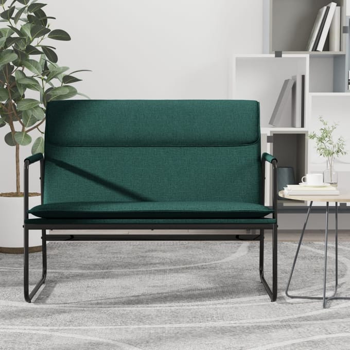 vidaXL - Bankje - 100x64x80 - cm - stof - donkergroen