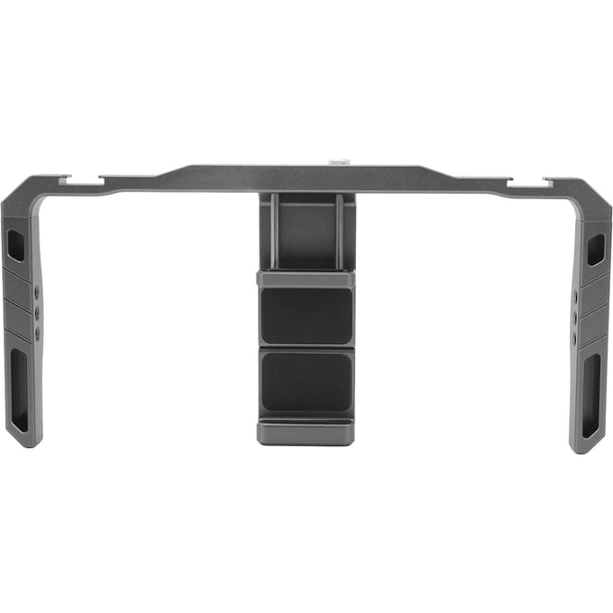 Aluminium Legering Telefoon Video Kooi met Dubbele Handgrepen Draagbaar Telefoon Rig voor Videomaker Film Maker gray