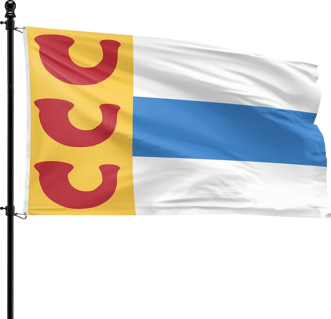 VlagDirect - Weert vlag - Gemeente Weert vlag - 90 x 150 cm.