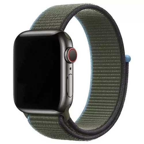 2+1 | Apple Watch Bandje - Geweven - Nylon - Inverness Groen