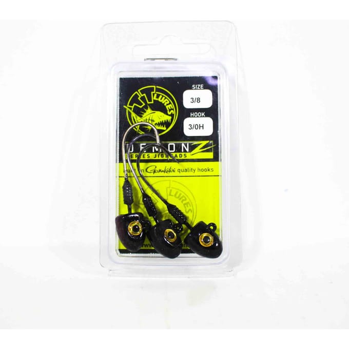 Tackle Tactics TT Demonz Tête plombée 3/8oz 3/0H 3/paquet Red Nightmare (7631) black