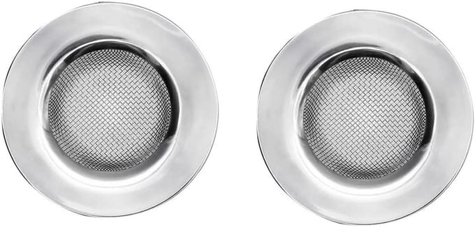Set van 2 Douche- en Wastafel Zeefjes RVS voor Afvoer