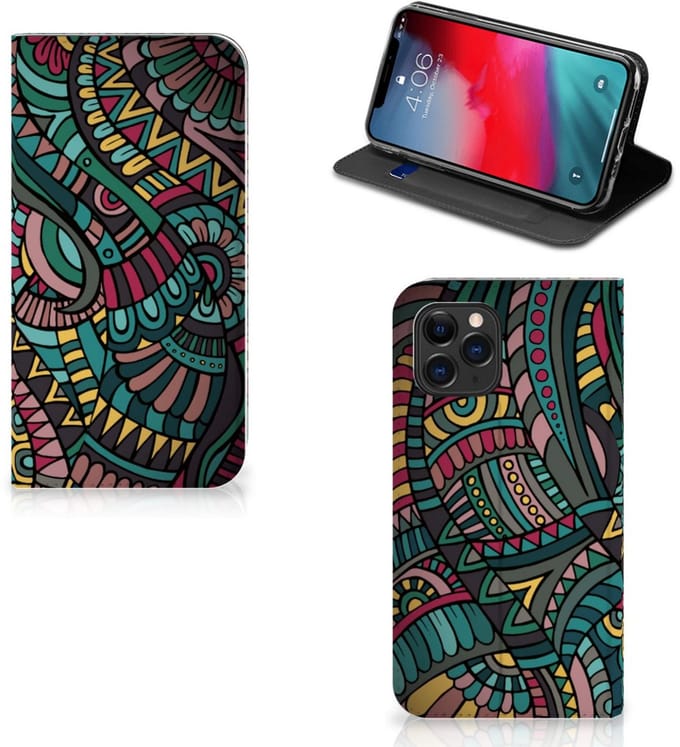 Apple iPhone 11 Pro Hoesje met Magneet Aztec