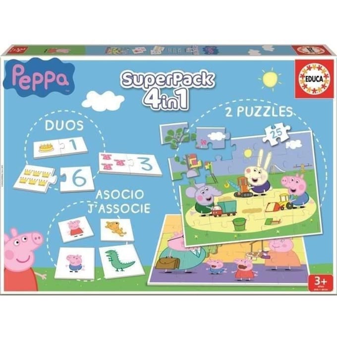 Educatieve Spelletjes - PEPPA PIG - SuperPakket - Gemengd - Vanaf 3 jaar - Meerkleurig schoon