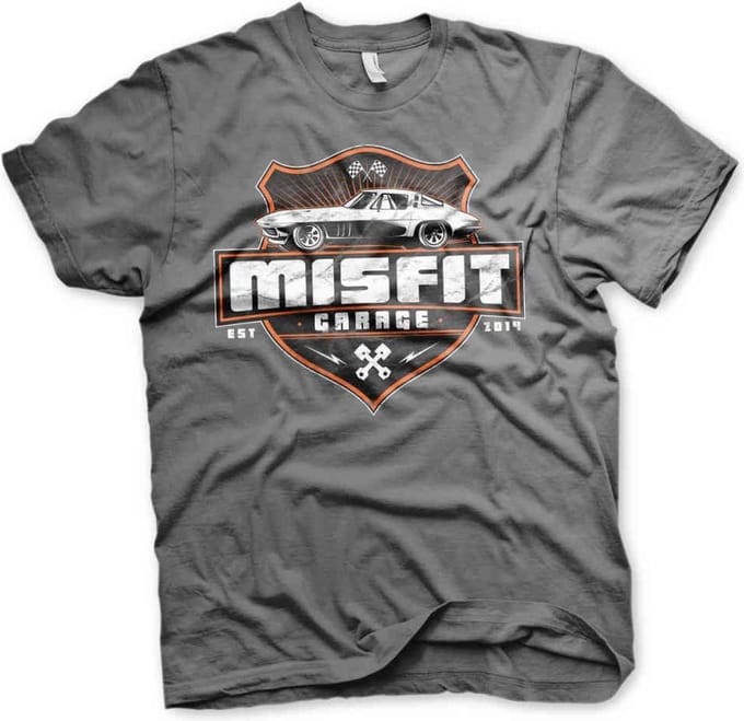 Misfit Garage Heren Tshirt -M- Vette Grijs