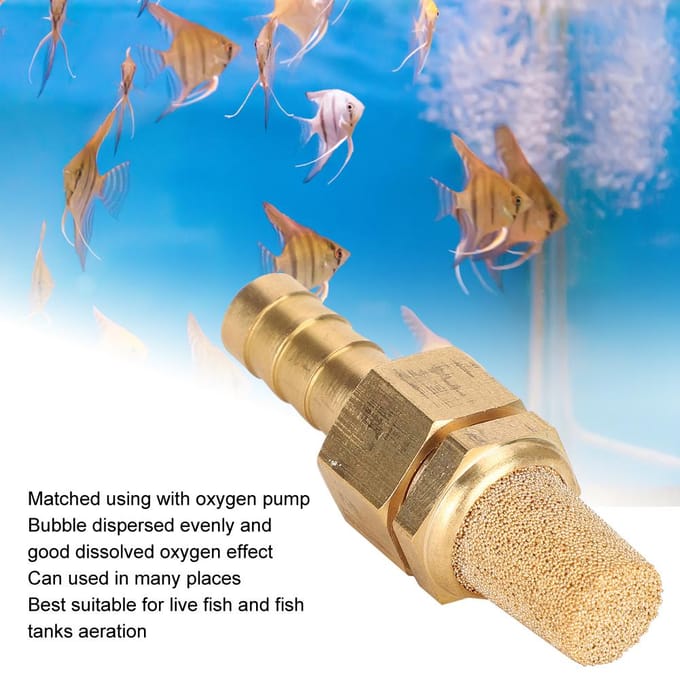 8mm Grès Doré Aquariums Pierres à Bulles Aquarium Pompe Augmentant l'Oxygène Aération Pierre à Air beige