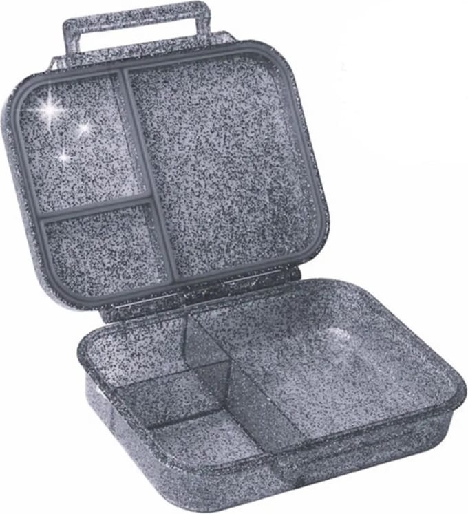 Lekkabox® Glamour Mini Lunchbox 3 vakken - Black