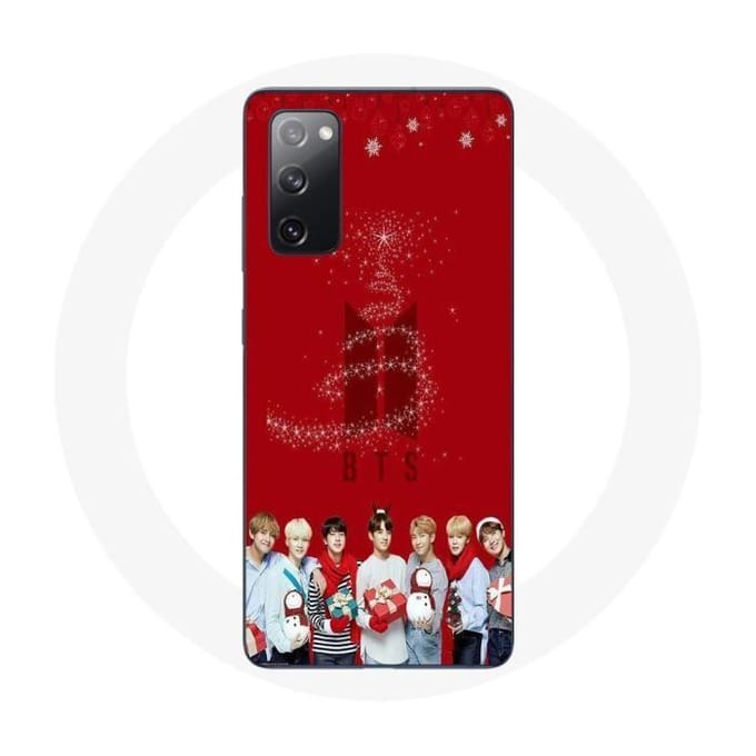 Coque pour Samsung Galaxy S20 FE BTS Bangtan Garçons Fond Rouge Cadeau de Noël 2023