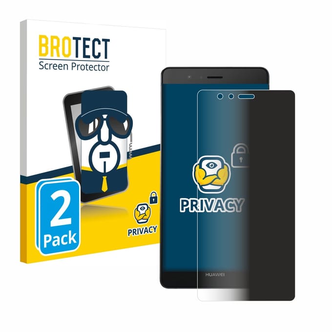 BROTECT - privacy screenprotector voor Huawei P9 - Folie Beschermfolie Blauwlichtfilter 2 Stuks