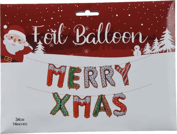 Opblaasbare Letters - Merry X-Mas - kerstdecoratie - 162,5x86 cm