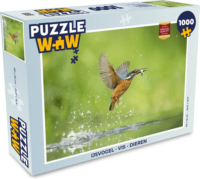 Puzzel IJsvogel - Vis - Dieren - Legpuzzel - Puzzel 1000 stukjes volwassenen