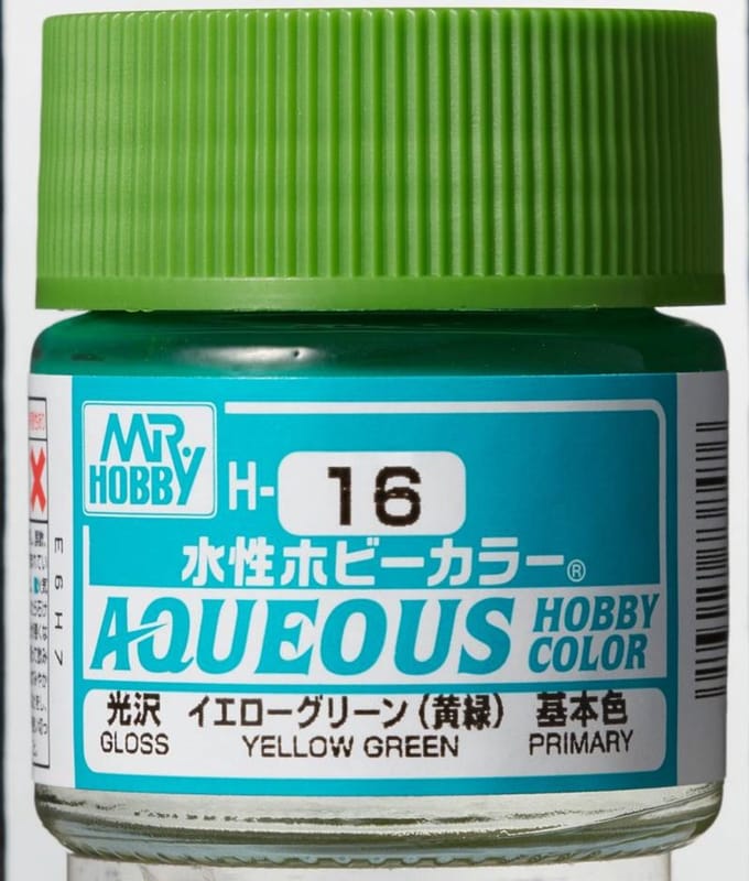 Gunze H-016 - Yellow Green Glanzend - Mr. Hobby Aqueous Modelbouwverf 10ml