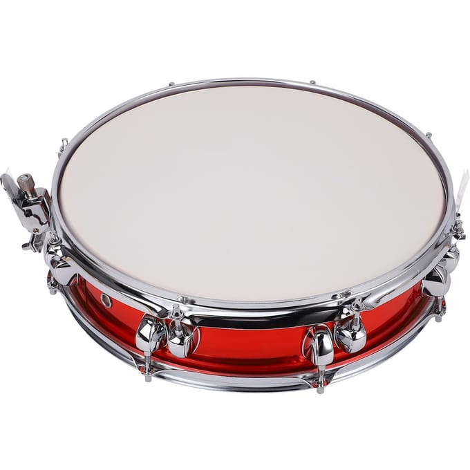 Snaredrum 14 Inch Super Slim RVS Studenten Snaredrum met Stokken voor Oefening white