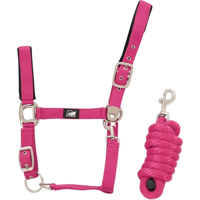 Nylon halster en touw van voor paard Supreme