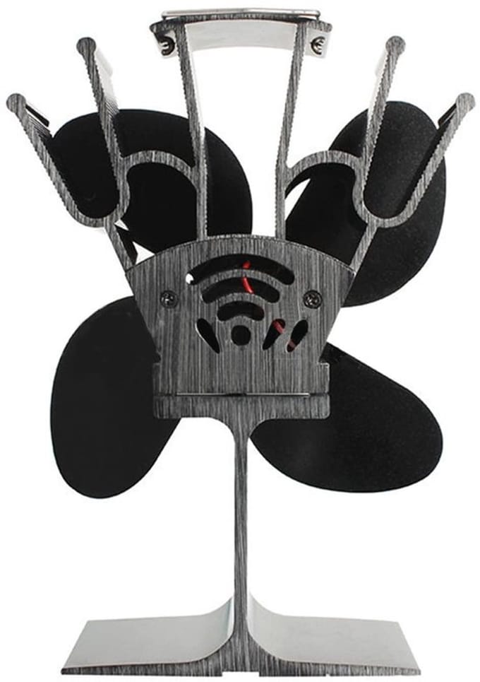 Dailygoody - Mixtric Stove Fan - Stil open haard ventilator - Zwart