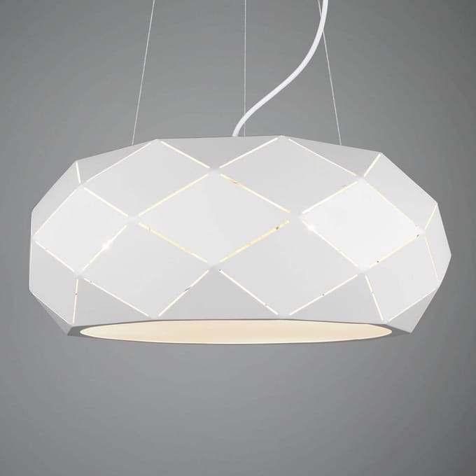 TRIO ZANDOR - Hanglamp - Wit mat - excl. 3x E27 5W