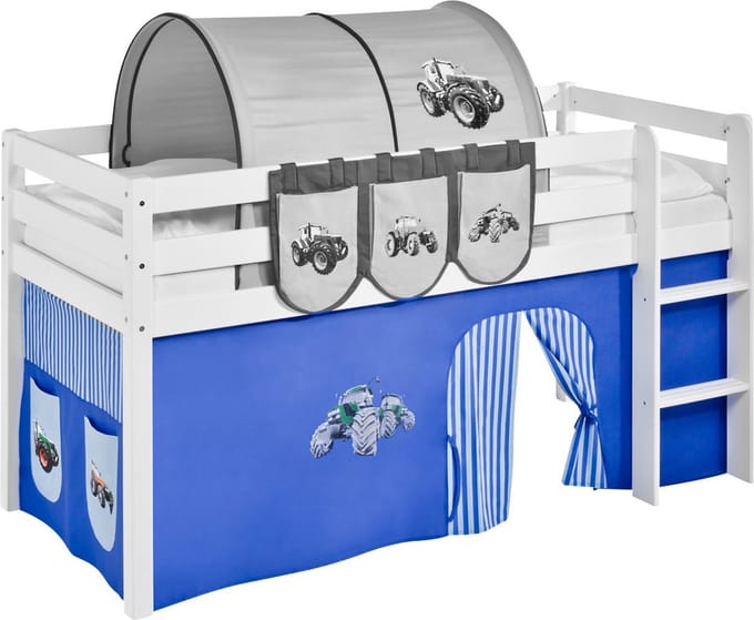 Ondertent Tractor Blauw voor halfhoogslaper