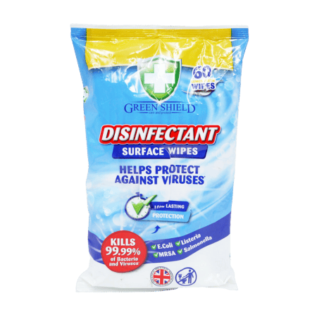 Green Shield Disinfectant Surface Wipes Lemon Fresh 60 st